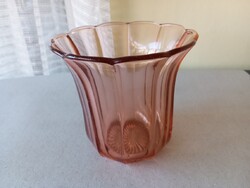 Lazac rózsaszínű (rosaline) üvegváza eladó! Art Deco