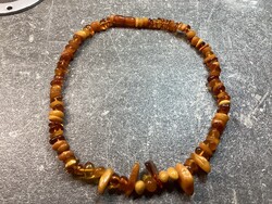 33g Valódi Balti Borostyán Nyaklánc – Harlekin (Butterscotch & Konyak)