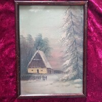 Eladó ez a szép régi festmény! Az alkotója ismeretlen, üvegezett keretben van!