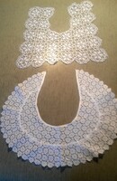 Kézzel készített csipkegallér -régi stílusú kiegészítő