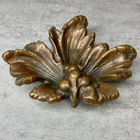 Szőlőlevél alakú réz hamutál