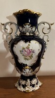 Hollóházi barokk váza , 35 cm