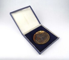 1Z174 NYÍRBÁTOR nagyméretű bronz plakett emlékplakett díszdobozban KK jelzéssel