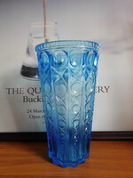 Retro préselt üvegváza 19.5 cm