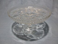 Régi szép üveg tortatál