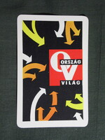 Kártyanaptár,Ország Világ magazin,újság,1972