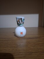 Bodrogkeresztúri kerámia emlék váza, Visegrád. 9,5 cm. Hibátlan.