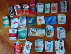 25 db vegyes, régi cigaretta papír, tasak, üresek