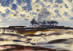 Simon Endre (1936–2022) ALFÖLDI TÁJ TÉLEN