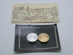 K398 RITKA! Franklin Mint QUEEN GUINEVERE arany ezüst zseton EXCALIBUR BACKGAMMON