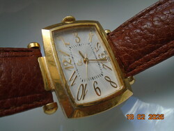 GUESS COLLECTION 22000 aranyozott Svájci karóra ZRC Rochet francia prémium bőr szíjjal