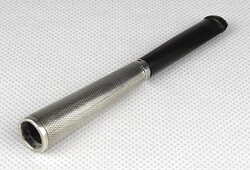 1H694 Régi jelzett ezüst fejes szipka 8.7 cm