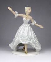 1X269 Régi Wallendorf porcelán balerina szobor 19 cm