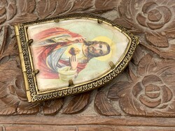 Jézus képével kisméretű tároló doboz és vagy medál