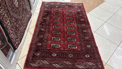 4252 AKCIÓ Pakisztáni Bokhara kézi gyapjú perzsa Szőnyeg 98X168CM