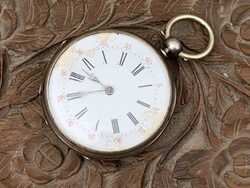 Női ezüst apáca zsebóra nyaklánc óra 44 mm