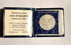 100 forint emlékérme Széchenyi István 1983. PP.