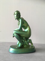 Zsolnay régi kerámia Akt. Kíváló minőségű eozin égetéssel.