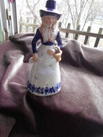 Régi német   porcelán csengő