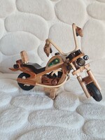 Vadonatúj szantálfa Harley Davidson chopper motor asztali dísztárgy intenzív illattal
