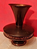 Réz váza / iparművész termék/. 435 gram, 16/12 cm