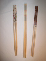3 pár díszes eővpálca evőpálcika chopstick