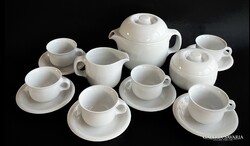 Alföldi vitrin fehér Saturnus teljes kávéskészlet kanna tejszín kiöntő cukortartó csésze és alj