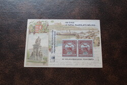 Emlékív 2000 100 éves a Turul rajzolatú bélyeg ** Kat: 1000 Ft A TAGSÉGÉRT 2000-BEN