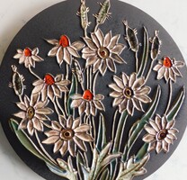 Ruscha kerámia falidísz - 27.5 cm
