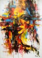 Tűz és csend sorozat art by Konrad Biro 95x70  cm akrill, vászon.
