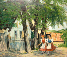 TAVASZI AKCIÓ! EREDETI MONUMENTÁLIS CSODÁS KÓBOR HENRIK / 1885-/ KÉP: ÜNNEPLŐBEN