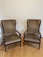 Biedermeier stílusú fülesfotel
