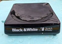 Black&white skót whiskey angol hamutál hamuzó kerámia porcelán zománc jim beam