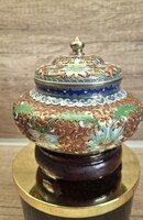 Kínai cloisonne champleve tároló