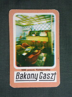 Kártyanaptár,ÁFÉSZ,Bakony Gaszt,Fűzfőgyártelep,Nike presszó,1973   ,sérült hátlap,