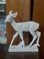Német,Germany Kardos Meissen 1934-1945 Őzgida Fehér Porcelán Figura.12.7 cm.