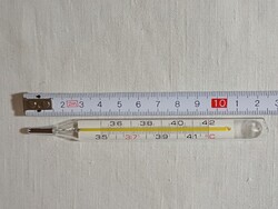 SFX - Retro Lázmérő higanyos hőmérő Ex YU Horvát saját műanyag tokjában