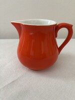 Antik ritka piros Zsolnay tejkiöntő