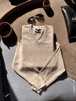 Marks & Spencer M-es 100% pamut pulóver bézs színben