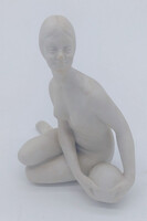 Art deco ülő akt labdával porcelán M01638