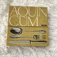 Aquincum rozsdamentes desszert evőeszköz készlet, 6 személyes, dobozában