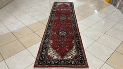 4178 HINDU Kashan Kézi gyapjú perzsa futó szőnyeg 85X340CM