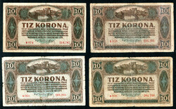 1920 10 Korona - 4db egyben