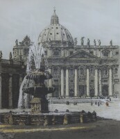 (N) Olvashatatlan jelzés (20.sz közepe) : Szent Péter Bazilika / Vatikán