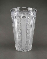 1Y573 Hatalmas csiszolt ólomkristály váza virágváza 30 cm