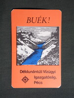 Kártyanaptár,Déldunántúli vízügyi igazgatóság,Pécs,grafikai,1974 Kártyanaptár,Déldunántúli vízügyi igazgatóság,Pécs,grafikai,1974