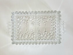 Vintage Walther Glas üveg tálca, kínáló, LV 752