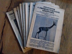Természettudományi közlöny 8 füzete , Ismeretterjesztő folyóirat 1935-1942 közti időszakból