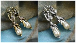 Fülbevaló 1 Pár Arany Vagy Ezüst Színben Vintage Retro Kézműves Ékszer Nemesfém + Ékszerdoboz. Új!