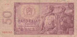 50  Korona  1964  Csehszlovákia  A képen látható állapotban